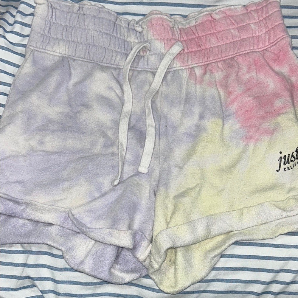 Justice Pink and Purple Athletic Shorts